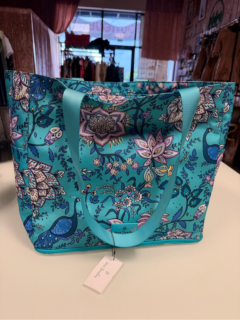 Vera Bradley Peacock Garden Partern Tote